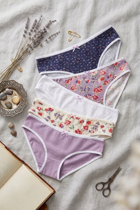Pack of 5 Colored Bikini Panties