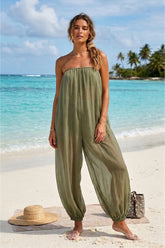Strapless Balloon Beach Jumpsuit