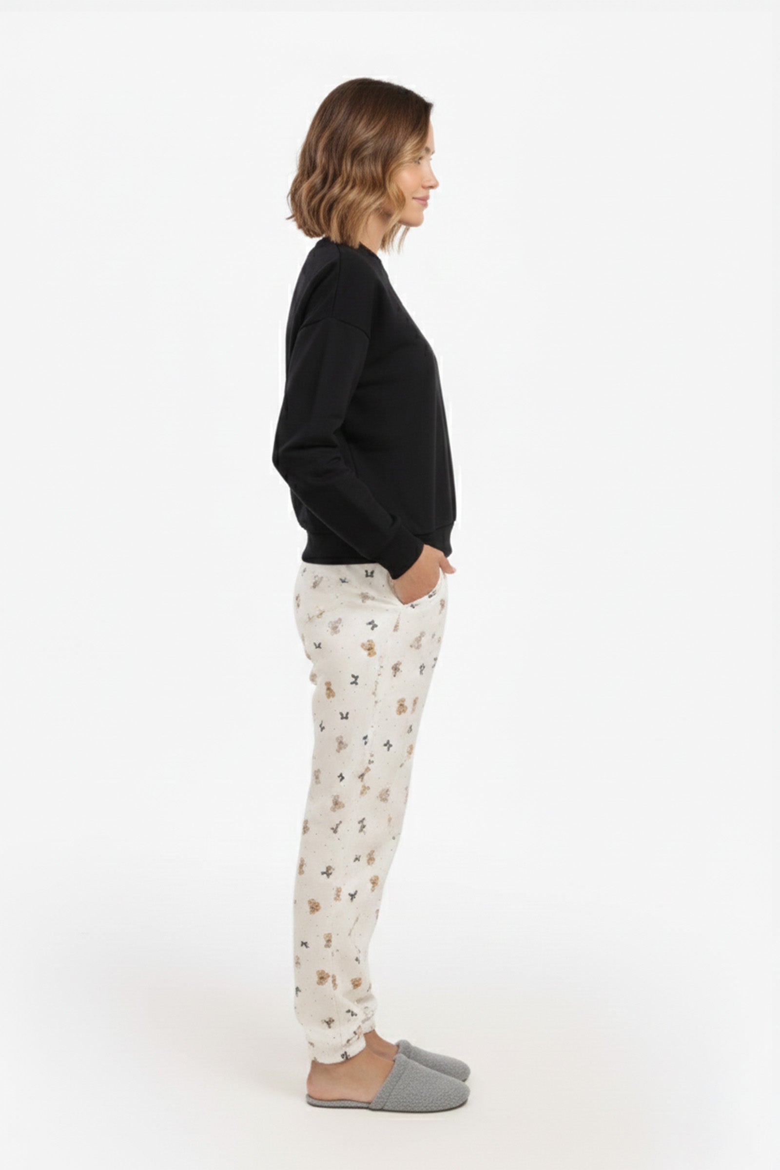 Pyjama Set with Chest Print