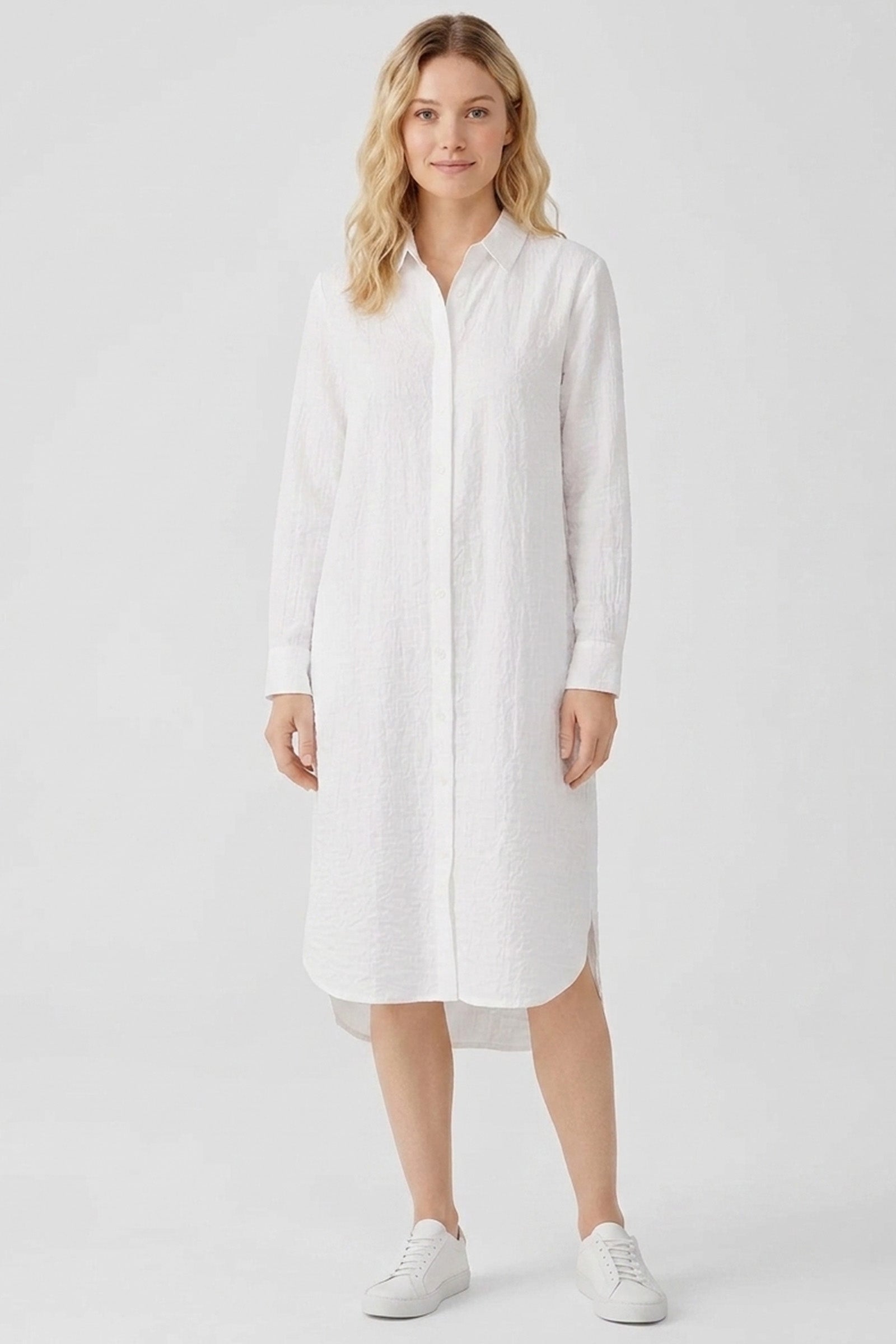 Relaxed Textured Shirt Dress | | Carina Wear – Carina