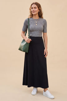 Elasticated Waist Maxi Skirt