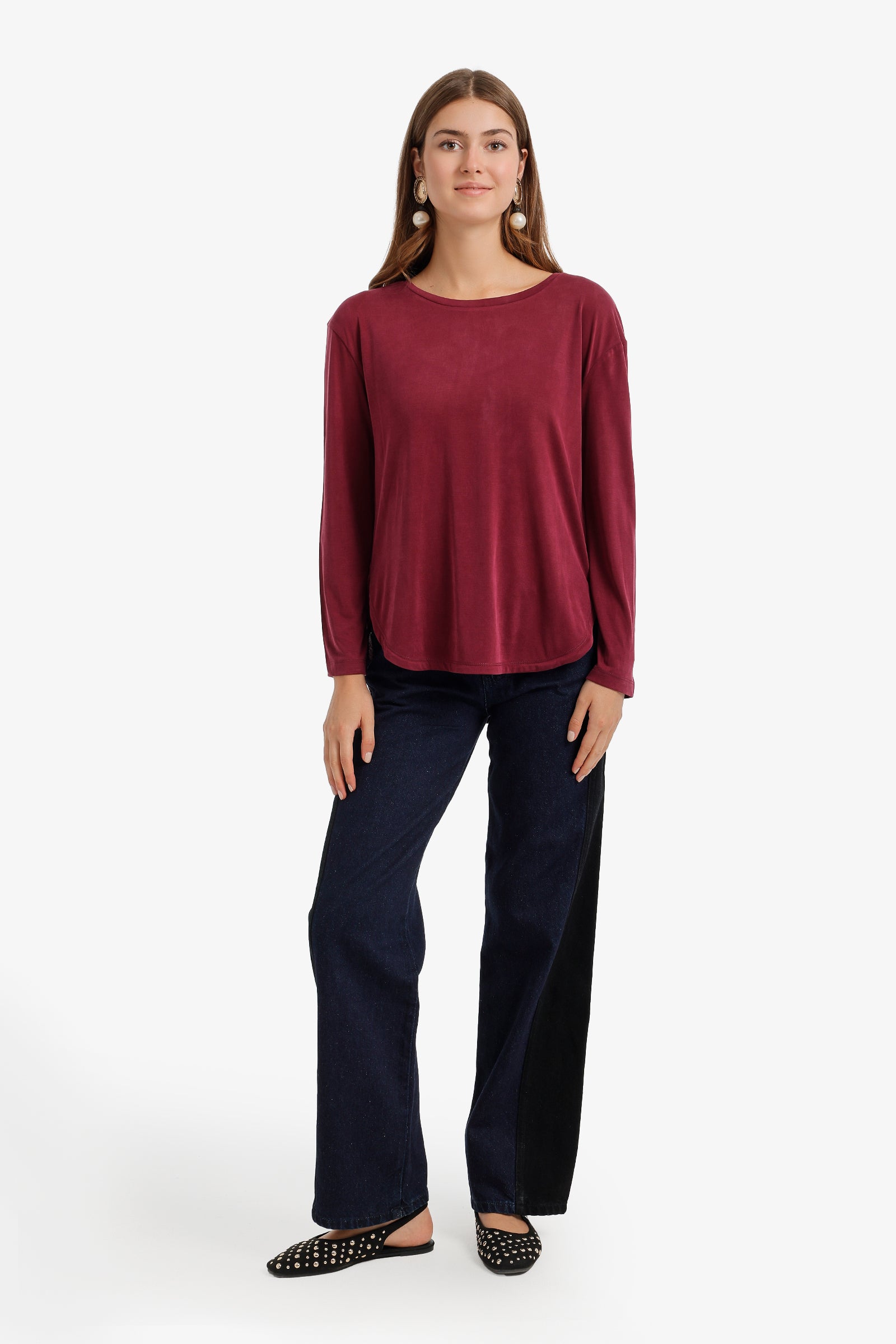 Curved Hem T-Shirt