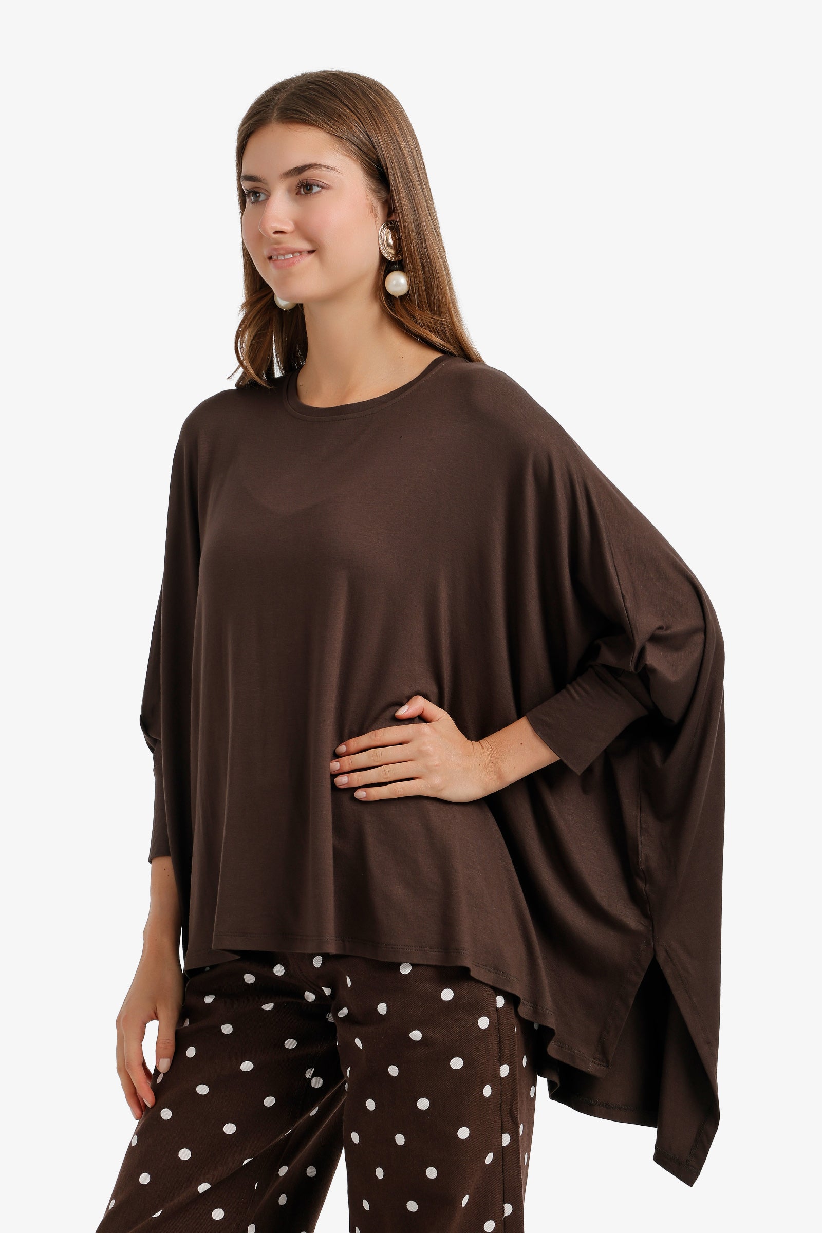 Flowy Asymmetric Poncho