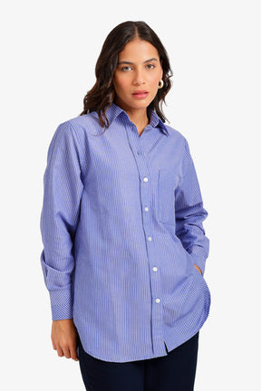 Chest-Pocket Striped Shirt