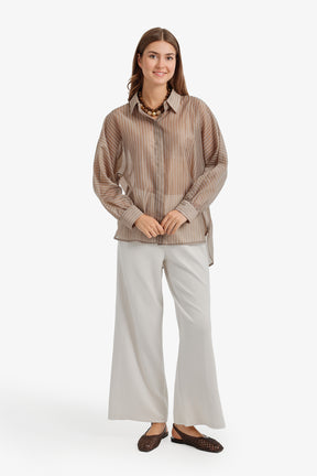 Sheer Striped Shirt