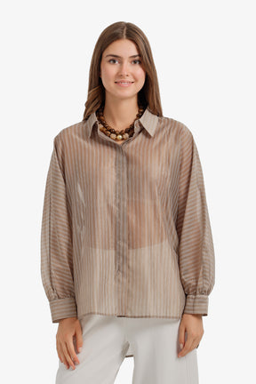 Sheer Striped Shirt
