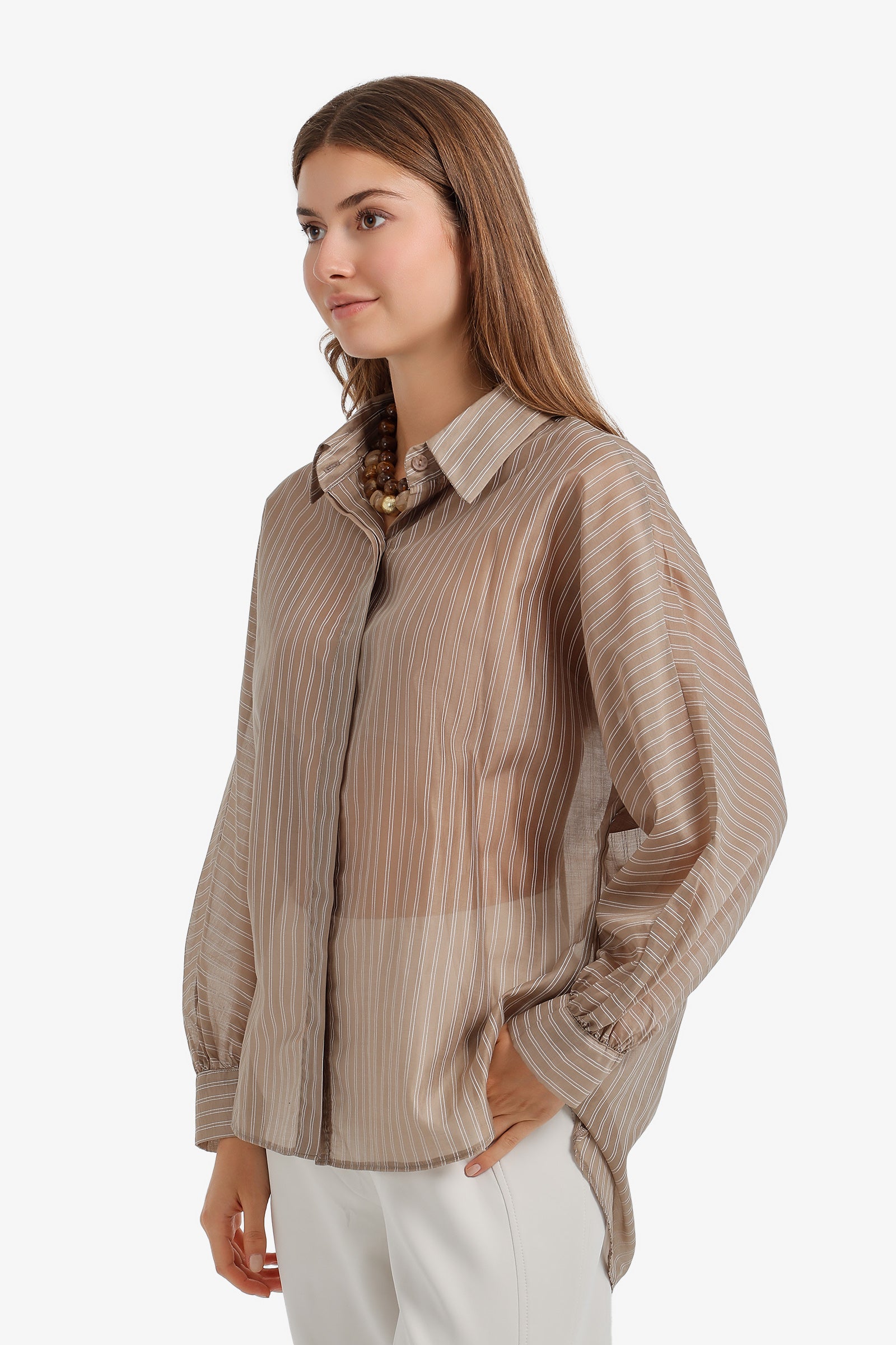 Sheer Striped Shirt