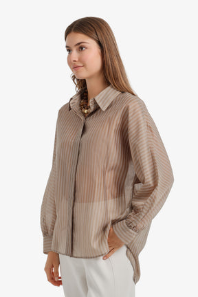 Sheer Striped Shirt