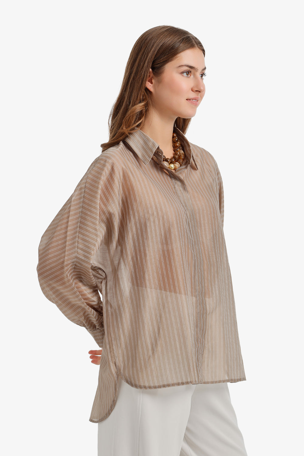 Sheer Striped Shirt