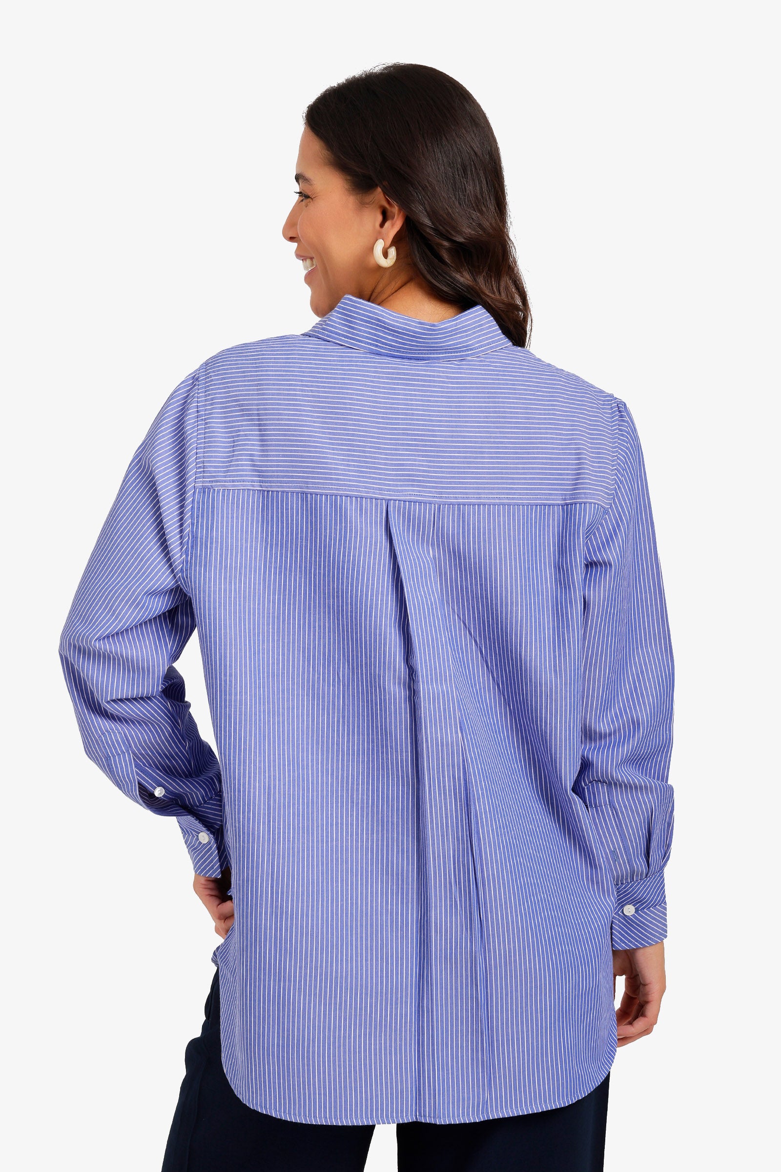 Chest-Pocket Striped Shirt