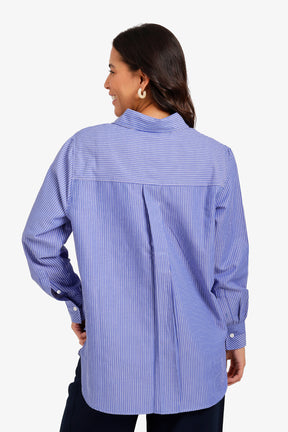Chest-Pocket Striped Shirt