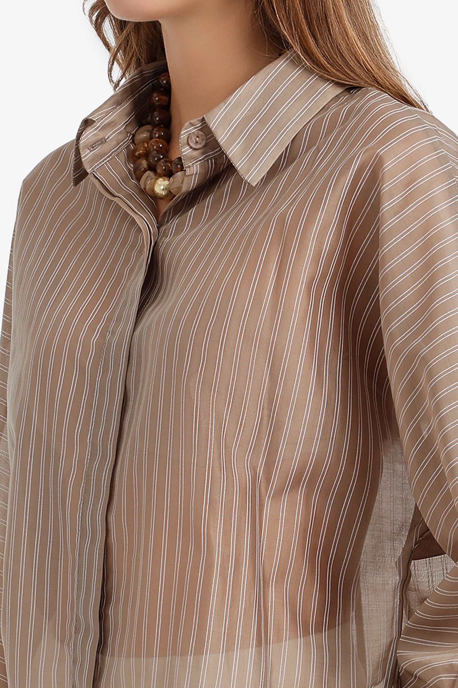 Sheer Striped Shirt