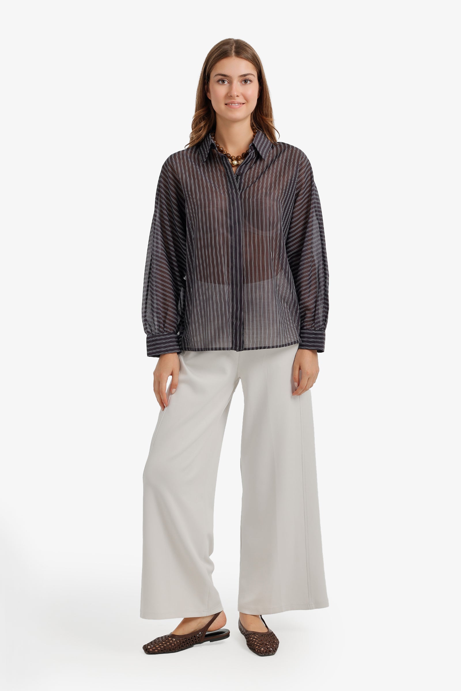 Sheer Striped Shirt