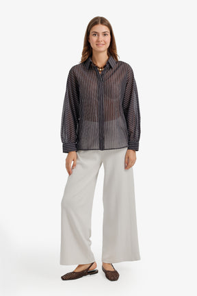 Sheer Striped Shirt