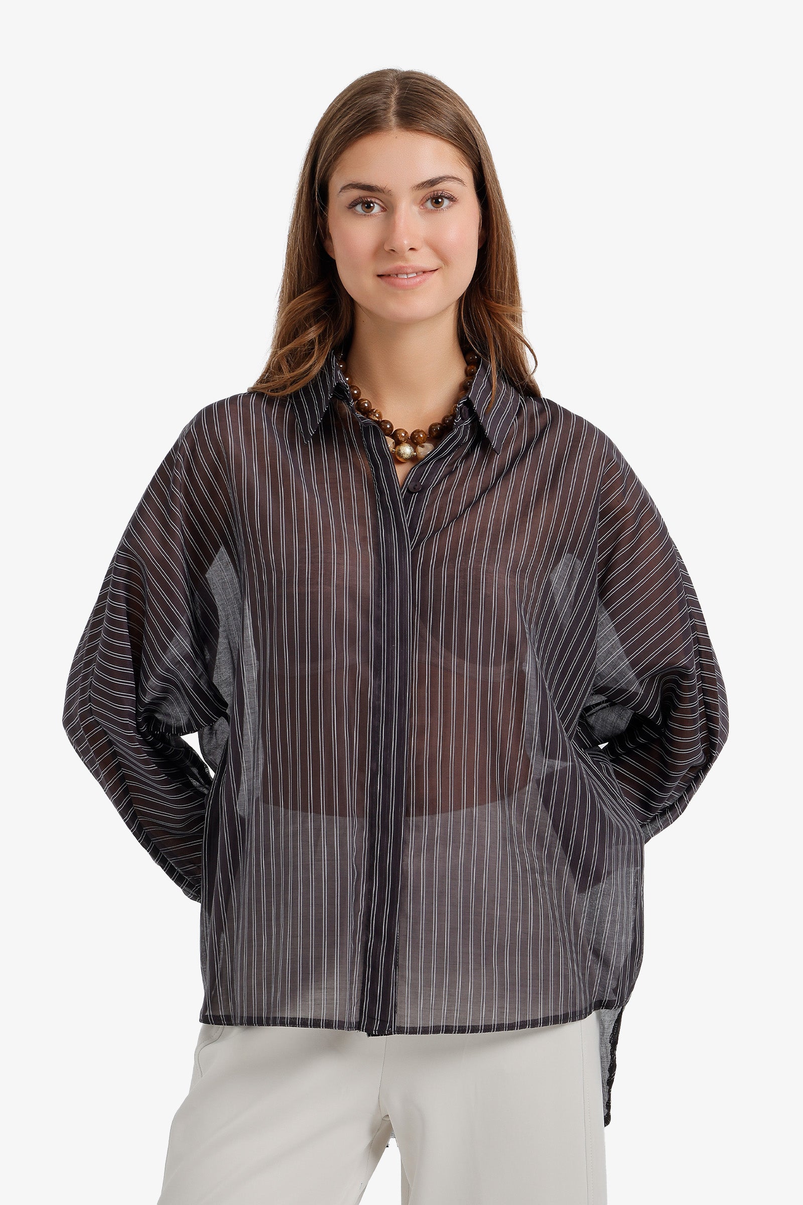 Sheer Striped Shirt