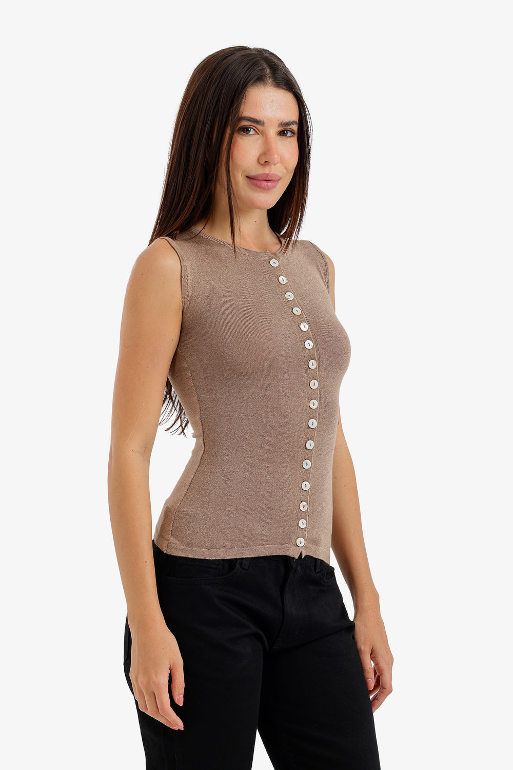 Wool Button-Down Top