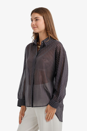 Sheer Striped Shirt