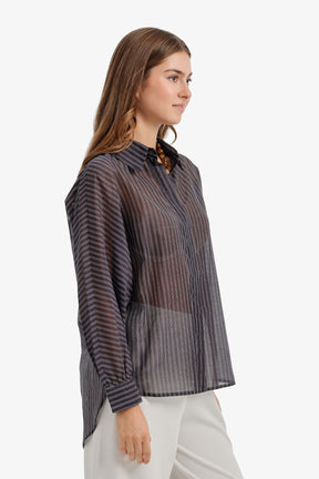 Sheer Striped Shirt