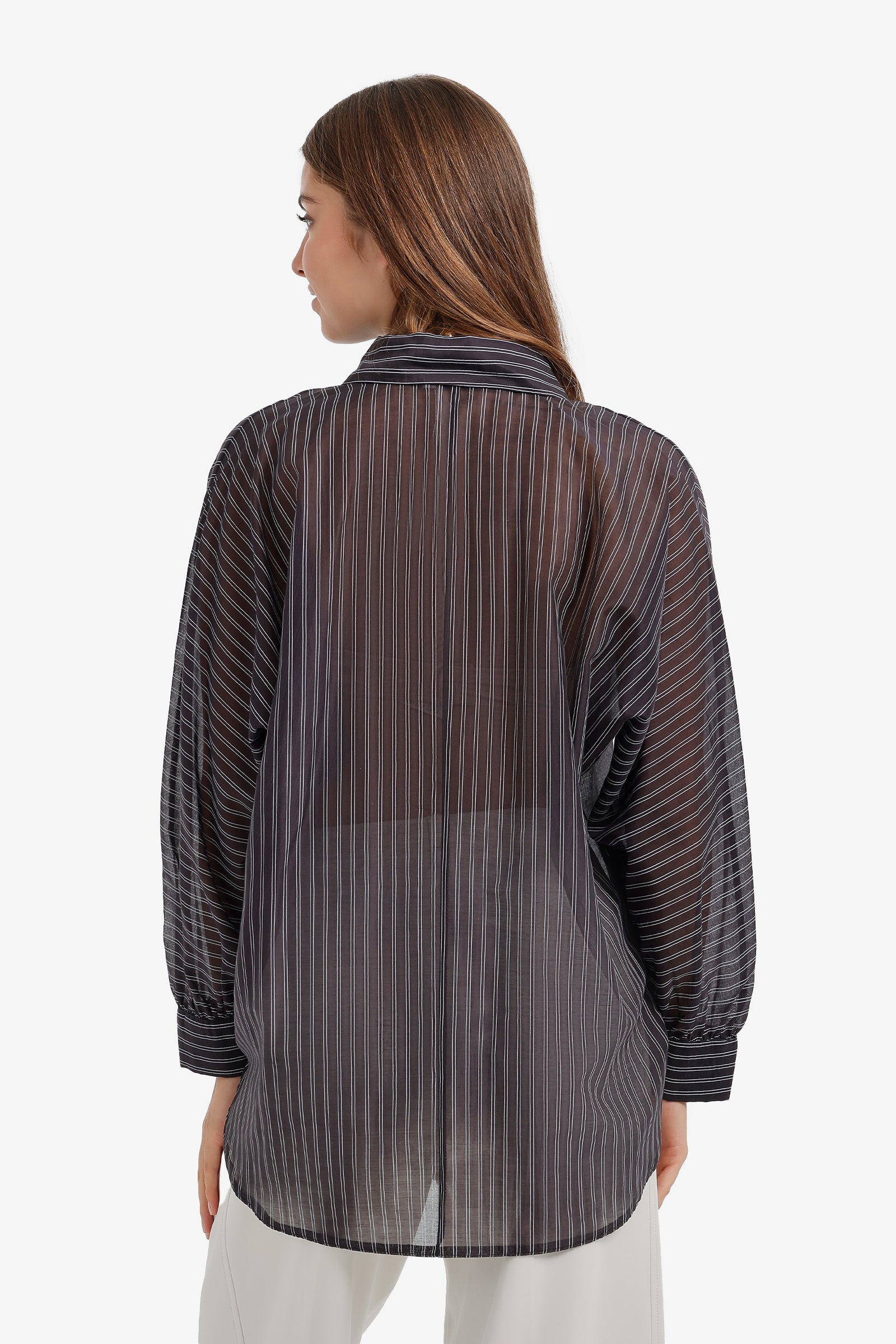 Sheer Striped Shirt