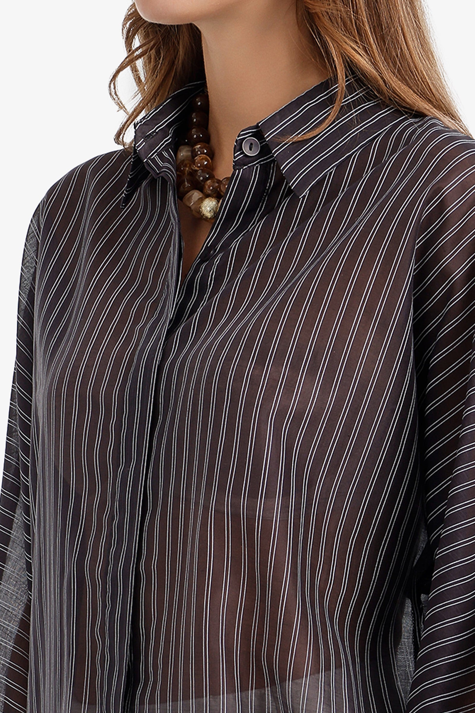 Sheer Striped Shirt