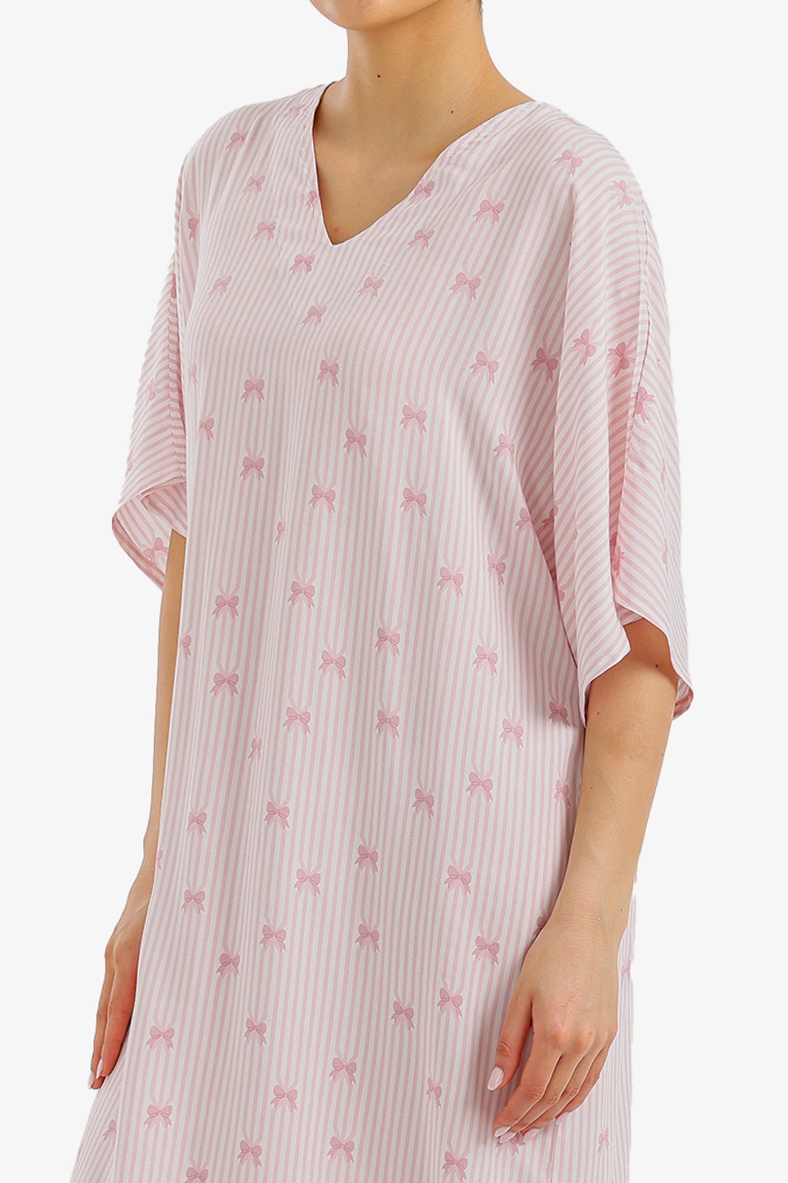 Bow-Print Maxi Nightgown