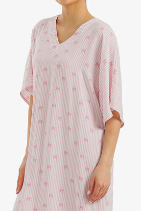 Bow-Print Maxi Nightgown