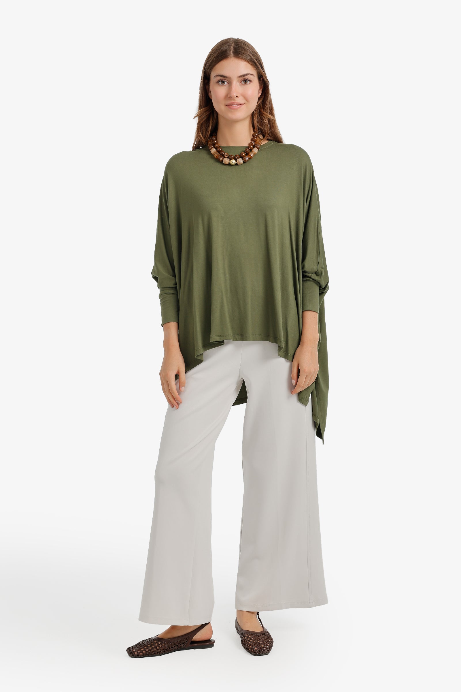 Flowy Asymmetric Poncho