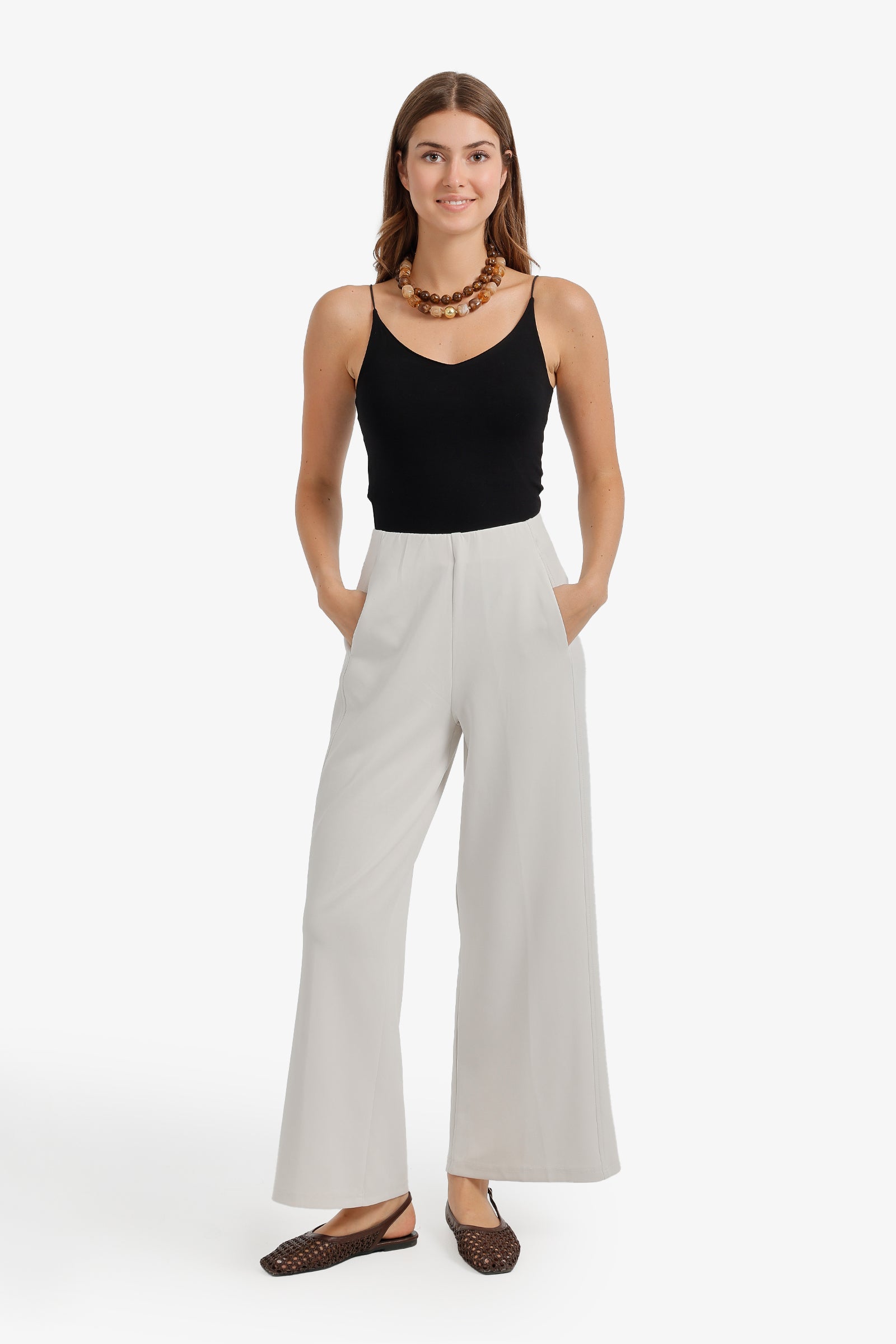 High Waist Pocketed Pants