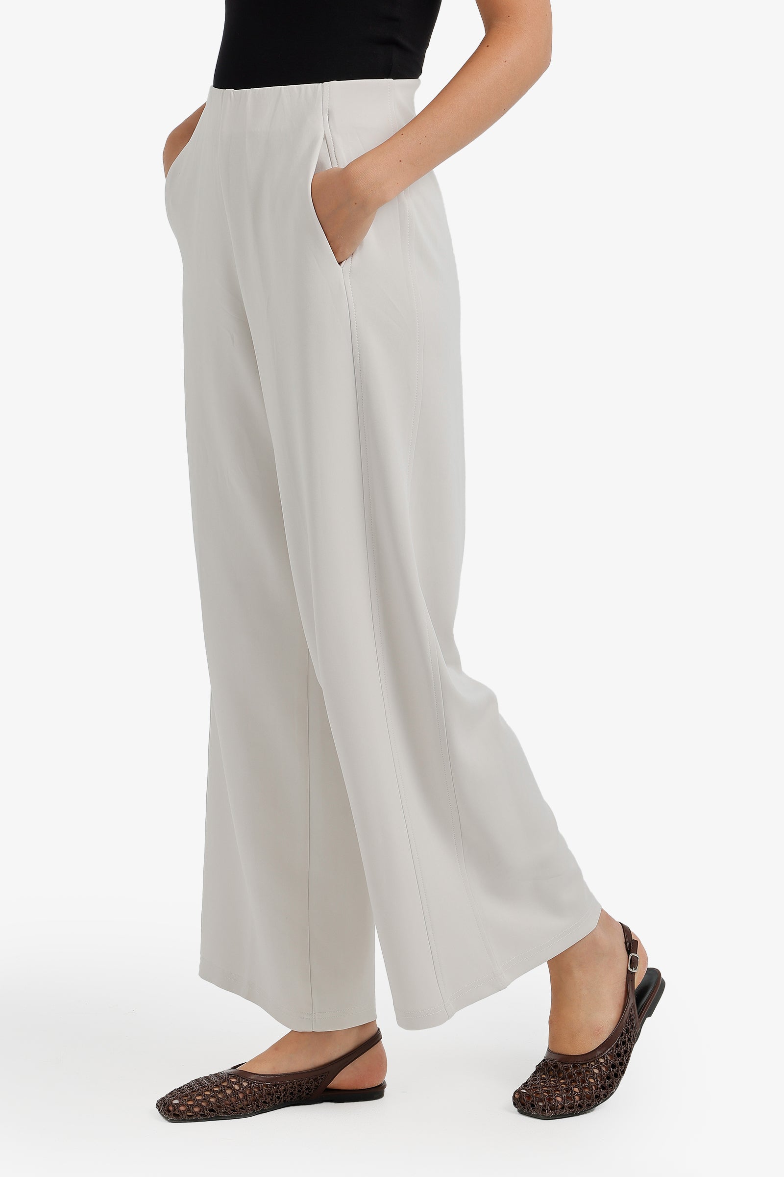 High Waist Pocketed Pants