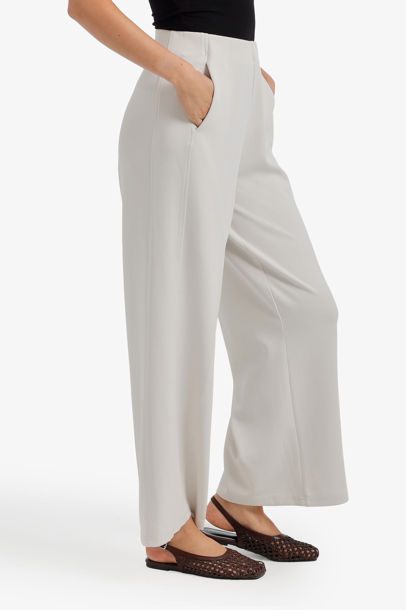 High Waist Pocketed Pants