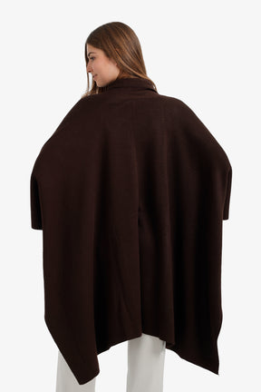 Self-Tie Knit Poncho