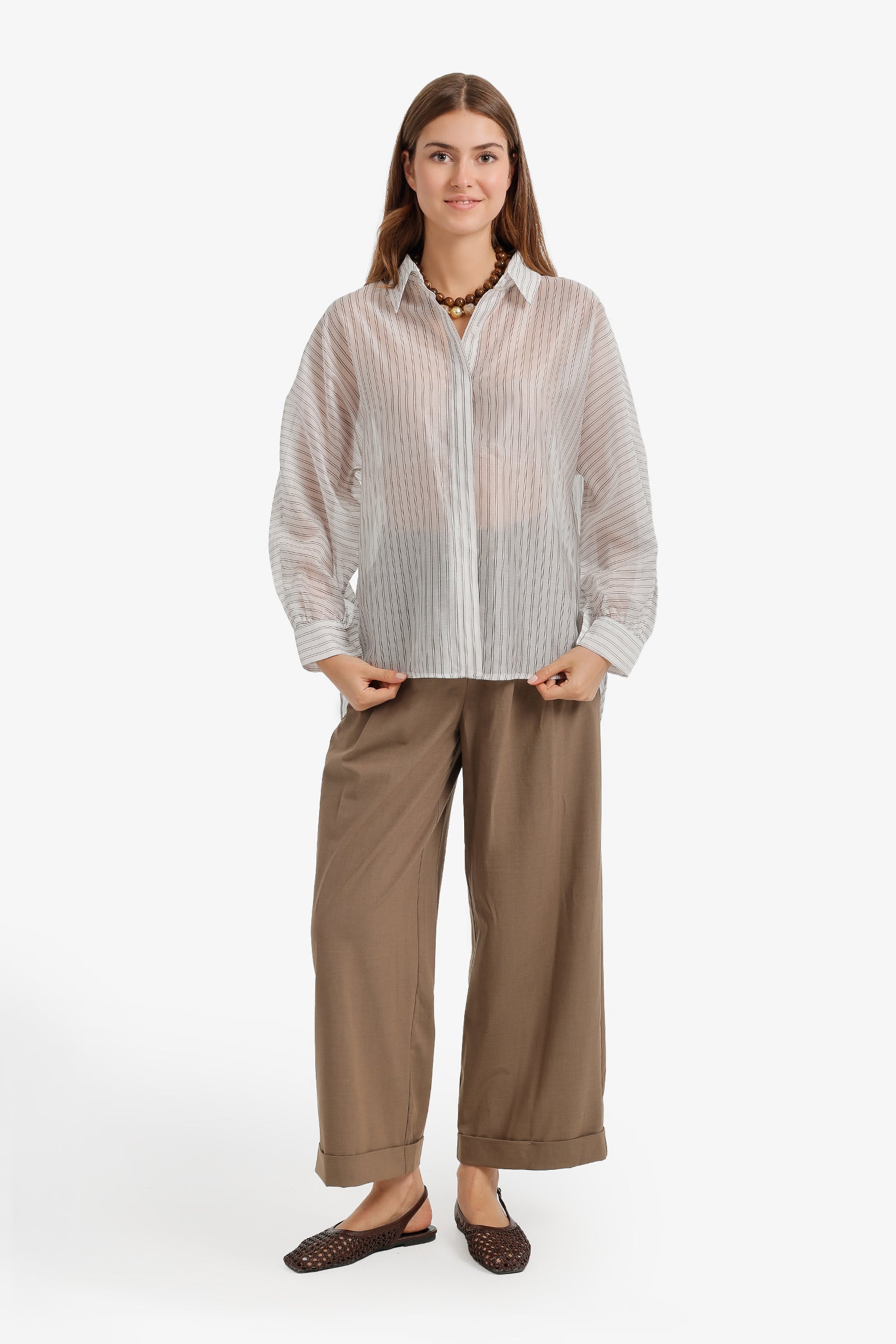 Sheer Striped Shirt