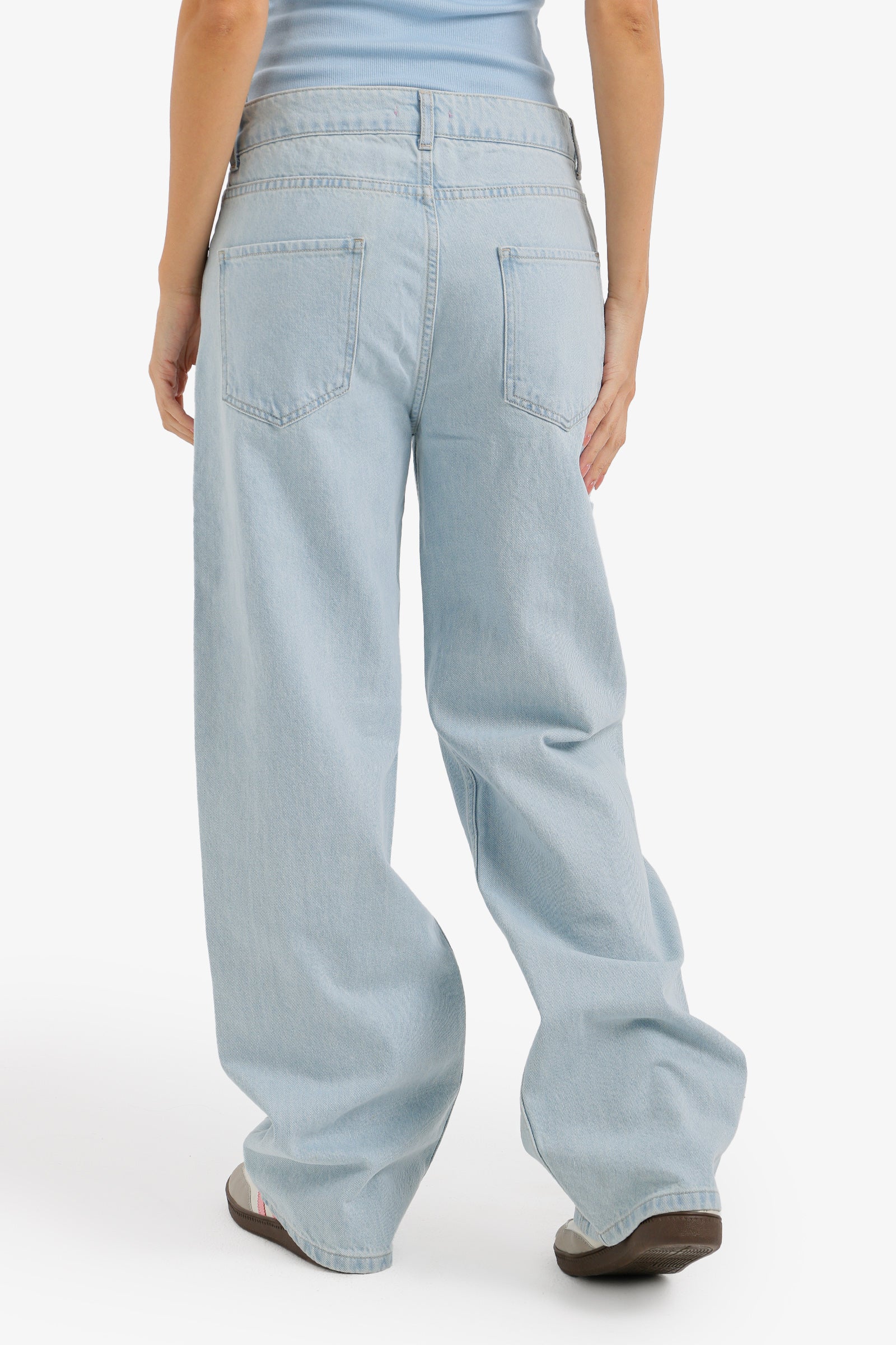 Seam-Detail Denim Pants