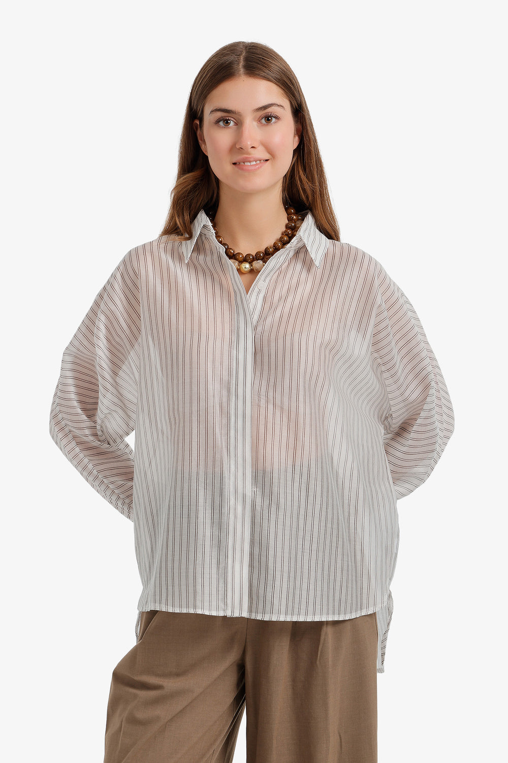 Sheer Striped Shirt