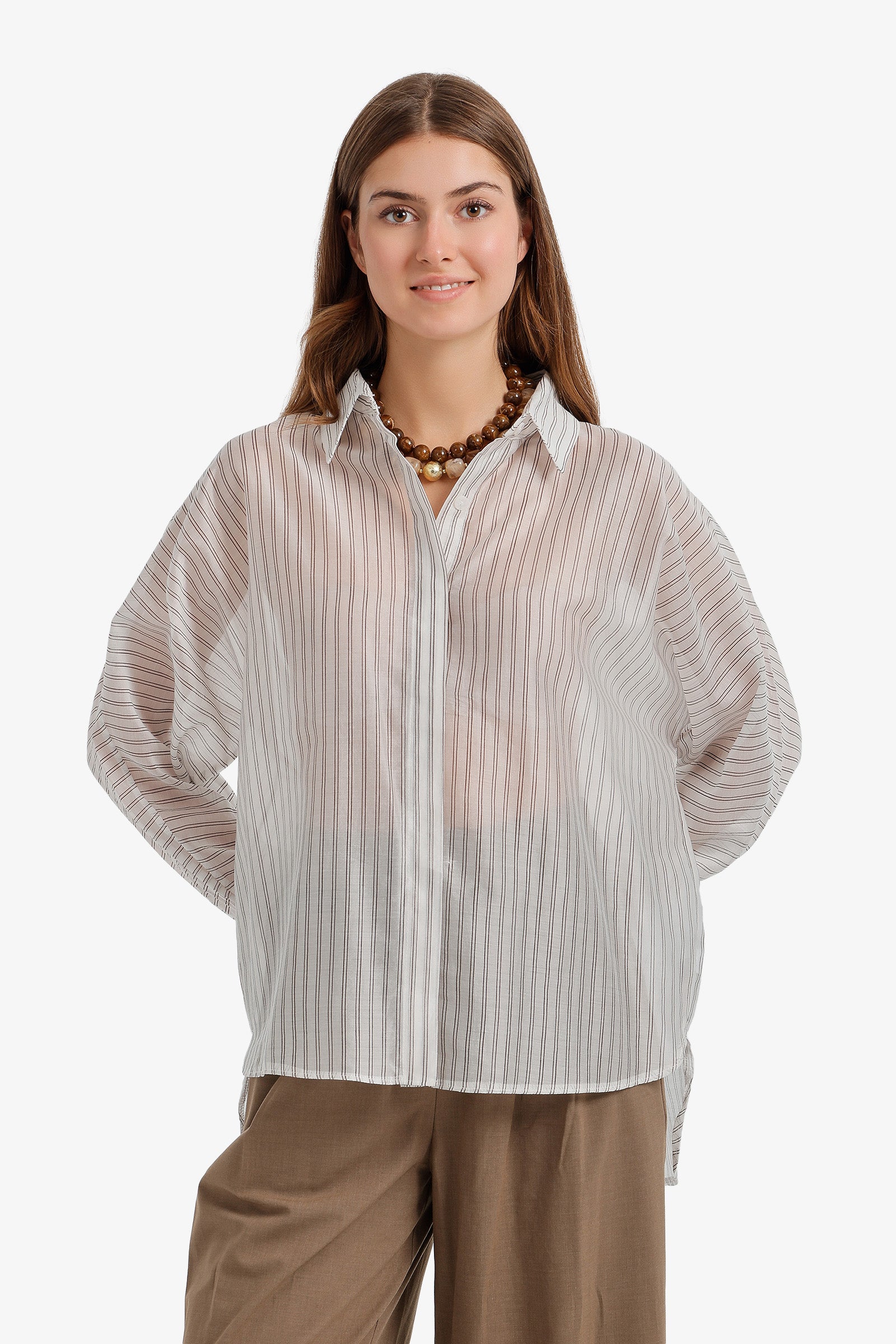 Sheer Striped Shirt
