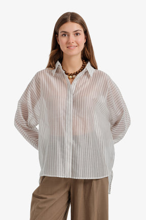 Sheer Striped Shirt