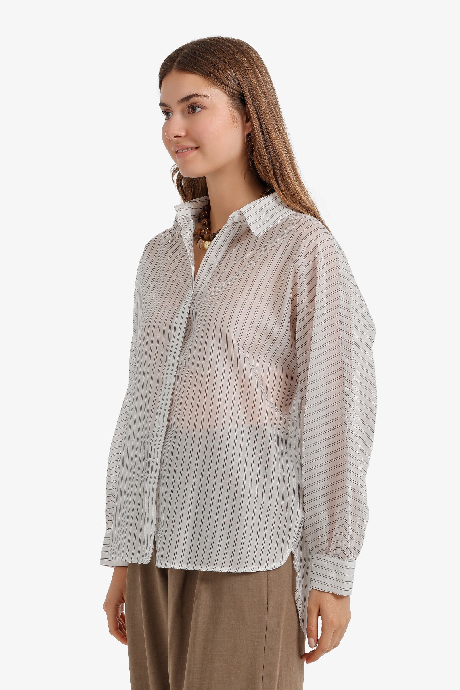 Sheer Striped Shirt