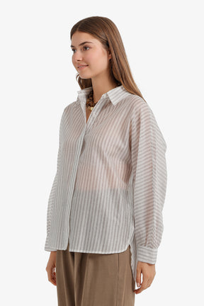 Sheer Striped Shirt