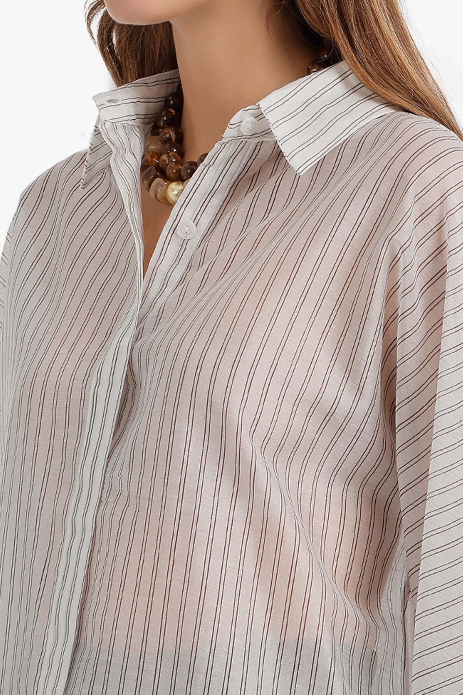 Sheer Striped Shirt