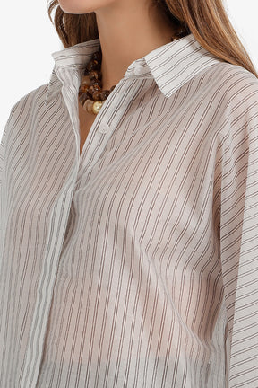 Sheer Striped Shirt