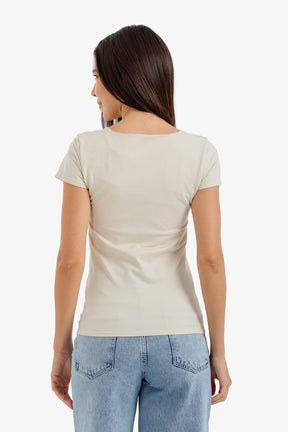 Square Neck Slim-Fit Top