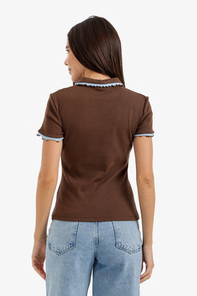 Contrast Lettuce Edge Top