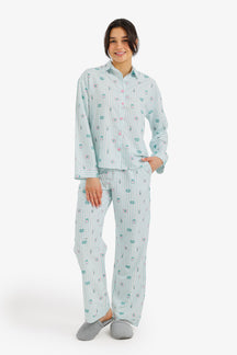Striped Printed Pyjama Set