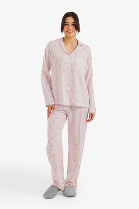 Striped Bow Pyjama Set