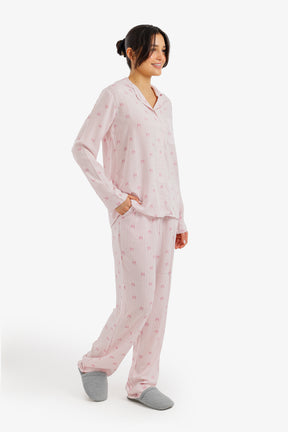 Striped Bow Pyjama Set