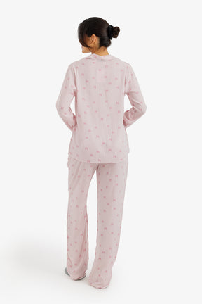 Striped Bow Pyjama Set