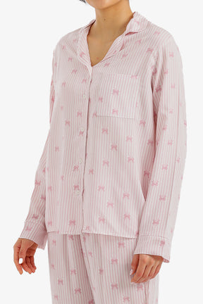 Striped Bow Pyjama Set