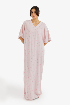 Bow-Print Maxi Nightgown