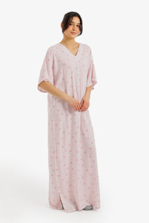 Bow-Print Maxi Nightgown