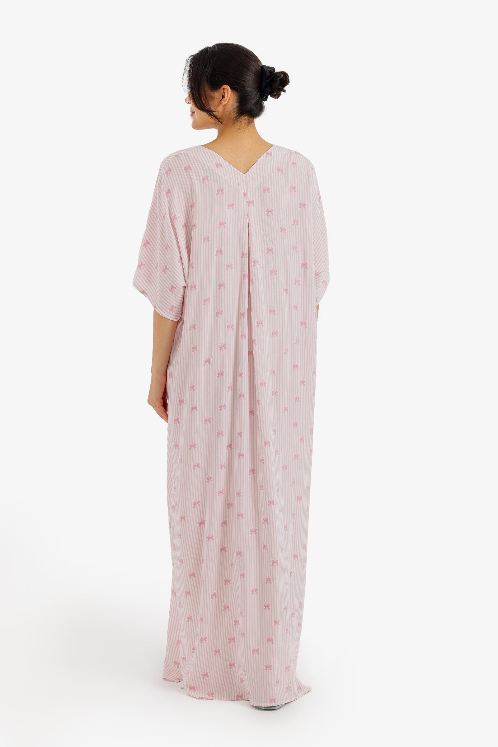 Bow-Print Maxi Nightgown
